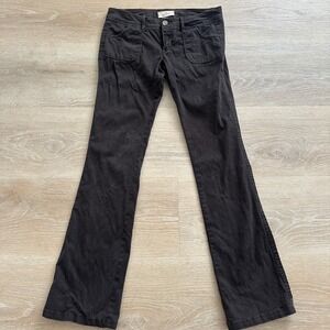 Hollister Vintage So Cal Stretch Pants Black Low Rise Flare Trousers Women's 1S